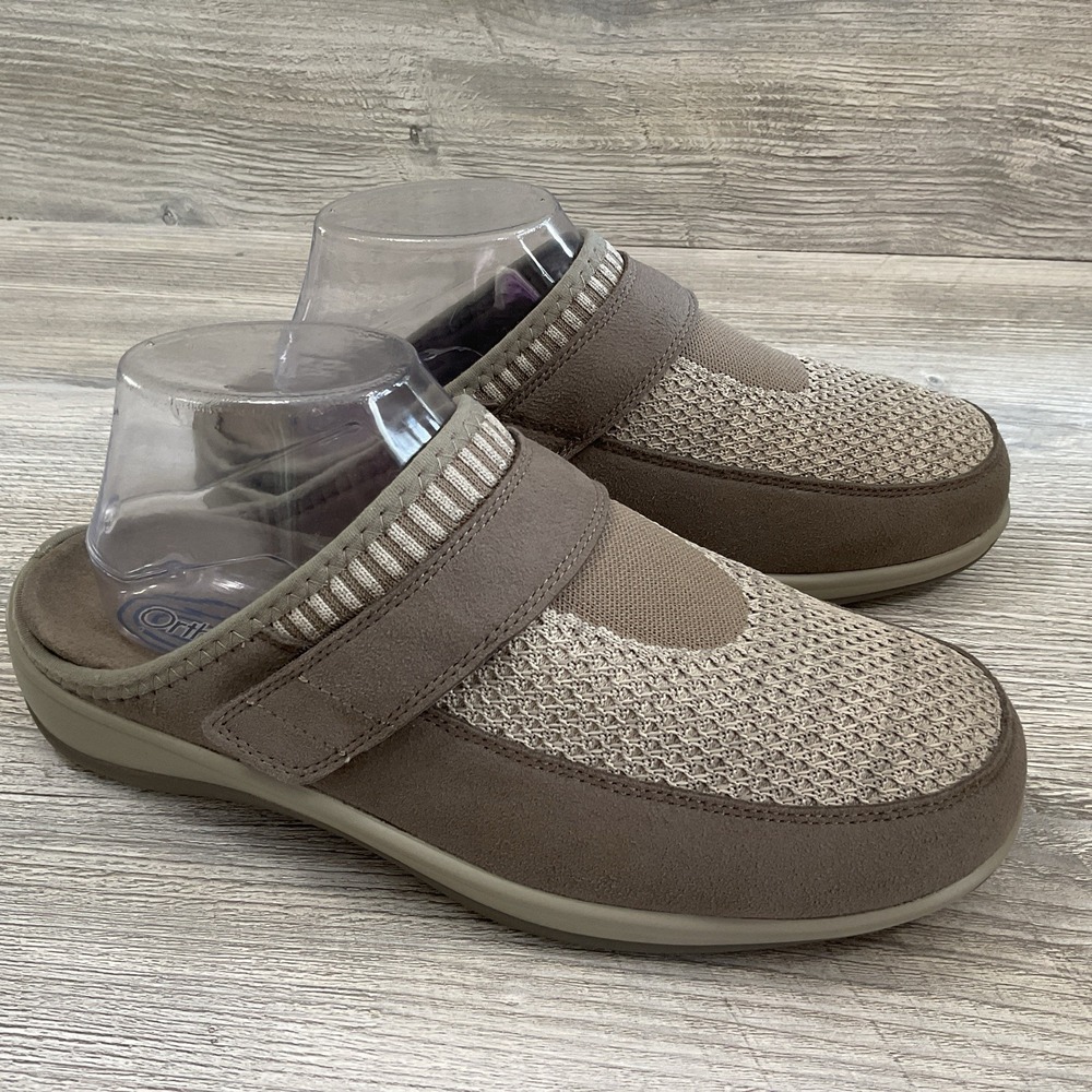 Orthofeet Women's Louise Stretch 732 Slip On Mule Comfort Shoes Size 8 2E Wide